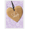 Houten hart met liefs Houten hart met liefs