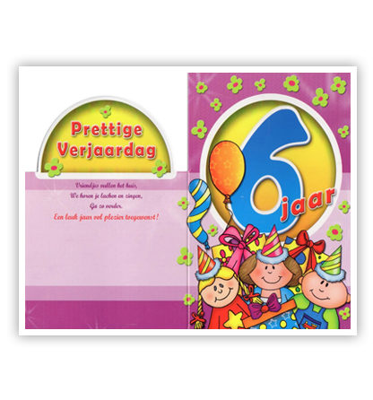 6 met jongen en meisje met feestmuts op 6 met jongen en meisje met feestmuts op