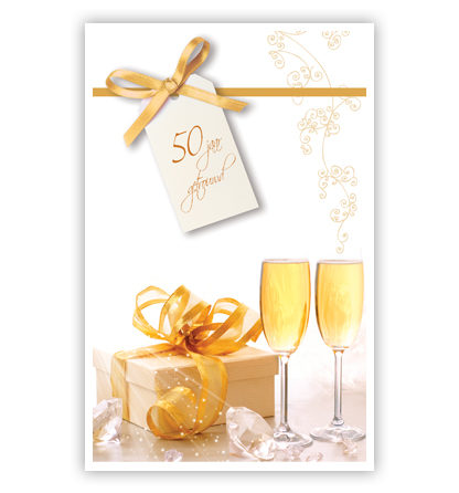 Cadeau met twee champagneglazen Cadeau met twee champagneglazen