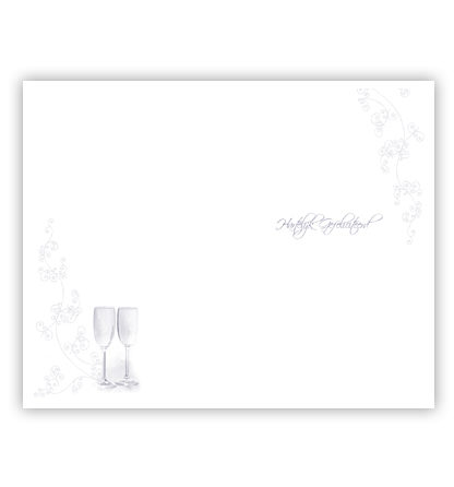 Cadeau met twee champagneglazen Cadeau met twee champagneglazen
