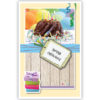 Chocolade taart, slingers en cadeautje Chocolade taart, slingers en cadeautje