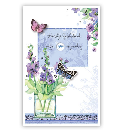 Lila bloemen met vlinders Lila bloemen met vlinders