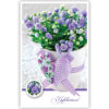 Lila bloemen in pot Lila bloemen in pot