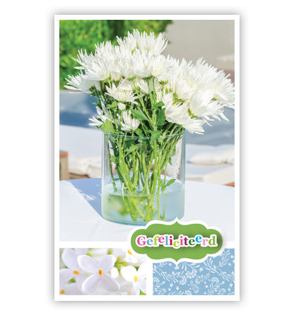 Witte bloemen in vaas Witte bloemen in vaas