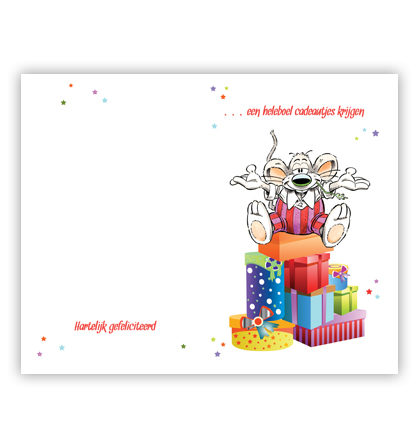 Muis op stapel cadeaus Muis op stapel cadeaus