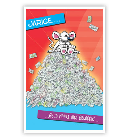 Muis op stapel geld Muis op stapel geld