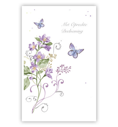 Lila bloemen met vlinders Lila bloemen met vlinders