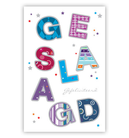 Geslaagd in fantasieletters Geslaagd in fantasieletters