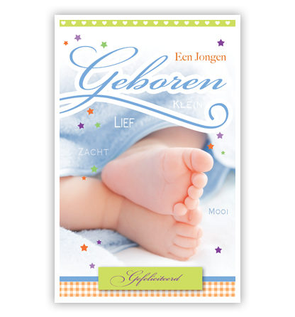 Geboren met babyvoetjes (blauw) Geboren met babyvoetjes (blauw)