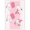 Vier hondjes met de letters BABY Vier hondjes met de letters BABY