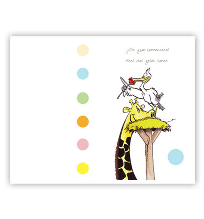 Giraffe met roos