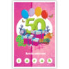 50 met 4 ballonnen, cadeaus en tekst Sarah 50 met 4 ballonnen, cadeaus en tekst Sarah