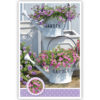 Witte gieters met bloemen Witte gieters met bloemen