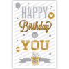 "Happy Birthday to you", ballonnen en een cadeau "Happy Birthday to you", ballonnen en een cadeau
