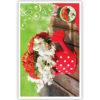 Rode gieter met witte en rode bloemen Rode gieter met witte en rode bloemen