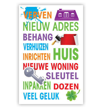 Teksten, dak, behang, sleutel en een klavertje vier Teksten, dak, behang, sleutel en een klavertje vier