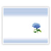 Getekende bloemen en blauwe vlinder Getekende bloemen en blauwe vlinder
