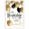 Cadeau-envelop. Gouden, witte en zwarte ballonnen Cadeau-envelop. Gouden, witte en zwarte ballonnen