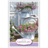 Witte gieters met bloemen Witte gieters met bloemen