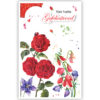 Rode en paarse getekende bloemen Rode en paarse getekende bloemen