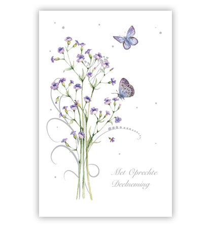Lila bloemen en vlinders Lila bloemen en vlinders