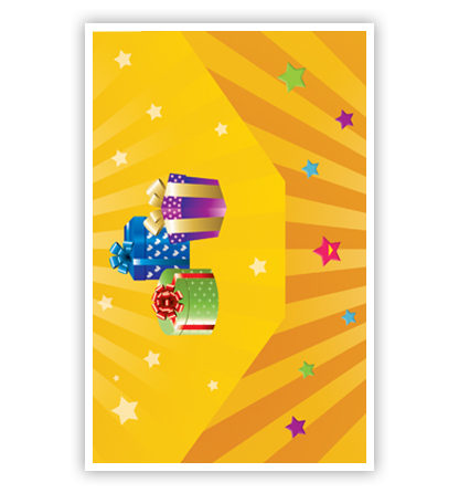 Cadeau-envelop: Happy birthday op gele achtergrond Cadeau-envelop: Happy birthday op gele achtergrond