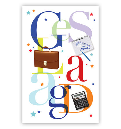 Letters met tas, schrift en rekenmachine Letters met tas, schrift en rekenmachine