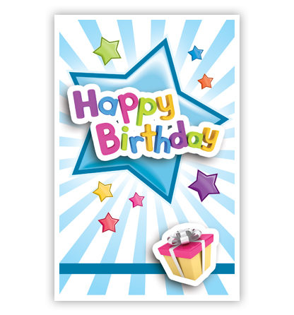 Sterren, cadeau en Happy Birthday Sterren, cadeau en Happy Birthday