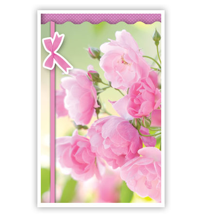 Roze bloemen en een strik Roze bloemen en een strik