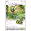 Stoel met bloemen in tuin Stoel met bloemen in tuin