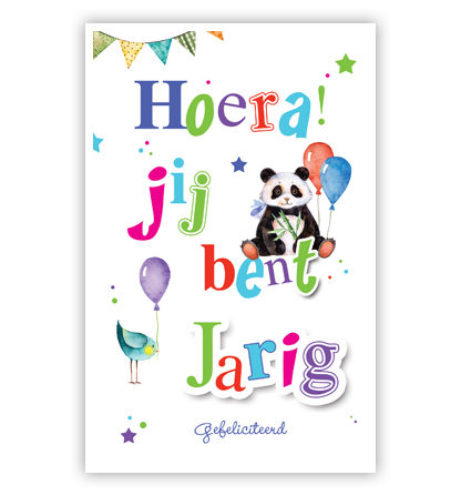 Hoera! jij bent jarig met pandabeer Hoera! jij bent jarig met pandabeer