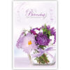 Paarse bloemen in vaas Paarse bloemen in vaas