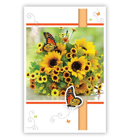 Zonnebloemen en vlinders Zonnebloemen en vlinders