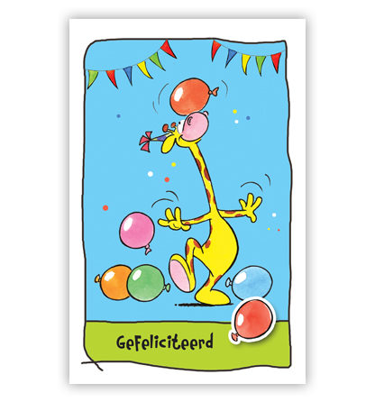 Giraf met ballon