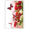 Rode bloemen en vlinders Rode bloemen en vlinders