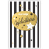 Cadeau-envelop. Zwarte strepen en goud vlak Cadeau-envelop. Zwarte strepen en goud vlak