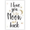 I love you to the moon and back I love you to the moon and back
