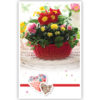 Bloemen in rood mandje Bloemen in rood mandje