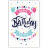 Cadeau-envelop. Happy Birthday roze, blauw Cadeau-envelop. Happy Birthday roze, blauw