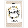 Zwart/gouden bloemetjes in cirkel Zwart/gouden bloemetjes in cirkel