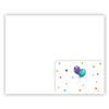Cadeau-envelop. Paarse, blauwe en groene ballonnen Cadeau-envelop. Paarse, blauwe en groene ballonnen
