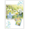 Bloemen op en naast stoel Bloemen op en naast stoel