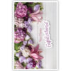 Paarse en roze bloemen op hout Paarse en roze bloemen op hout