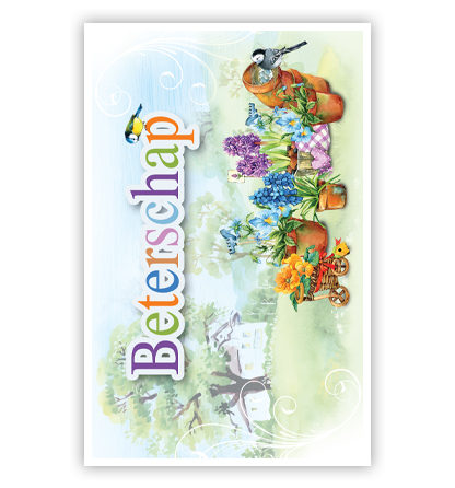 Potjes met bloemen en vogels Potjes met bloemen en vogels