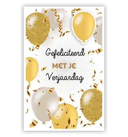 Gouden en zilveren ballonnen