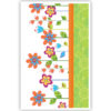 Bloem op een rij op oranje/groene balk Bloem op een rij op oranje/groene balk