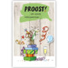 Muis op stapel cadeaus met fles Muis op stapel cadeaus met fles