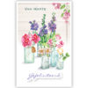 Bloemen in glazen vaasjes Bloemen in glazen vaasjes