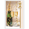 Champagne met 2 glazen en een slinger Champagne met 2 glazen en een slinger