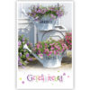 2 Gieters met roze en lila bloemen 2 Gieters met roze en lila bloemen